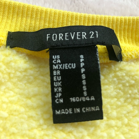 Forever21 yellow sweatshirt - Picture 2 of 3